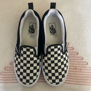 Vans Black and White Checkered Slip-On Shoes